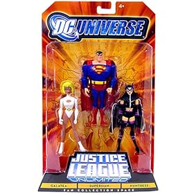  DC Universe Justice League Unlimited Action Figure 3-Pack Galatea, Superman & Huntress