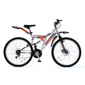 Boss Slice 26" Dual Suspension 18 Speed Bike with Front Disc Brake