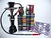 11 Inch Glass Hookah + 3 Boxes of Premium Hydro Shisha Flavors + 30 Premium Havana Charcoal + Tongs 
