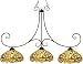 Z-Lite 114SB-C14 English Ivy 57-Inch 3-Light Billiard / Island Fixture with Tiffany Shades
