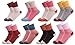 Luxina 8 Pairs Thick Wool Knitting Autumn Winter Socks for Women Color Block Patterned