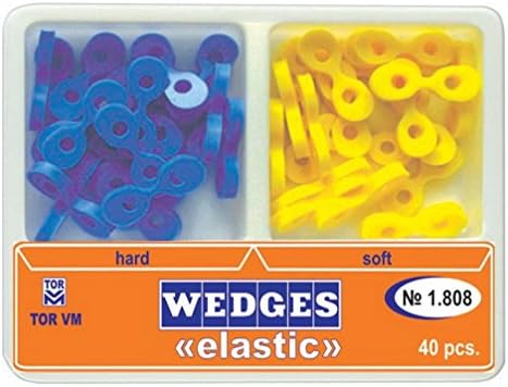 Dental Elastic Fixing Wedges Matrix Matrices Rubber Dam wooden Composite 40pcs