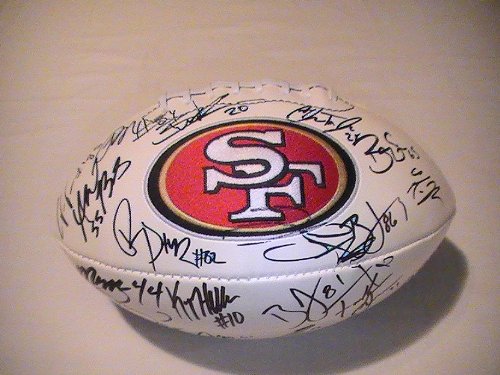 2011 SAN Francisco 49ers Team Signed Autographed Full Size Football Coa + Hologram Gore Smith Edwards Willis