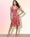 Floral print surplice dress (plus-size 20W BLUE-FLORAL)