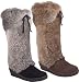 Bearpaw Womens Rabbit Fur Boots - Style 467 Elise