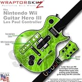 Stardust Green Skin by WraptorSkinz TM fits Nintendo Wii Guitar Hero III (3) Les Paul Controller (GUITAR NOT INCLUDED)