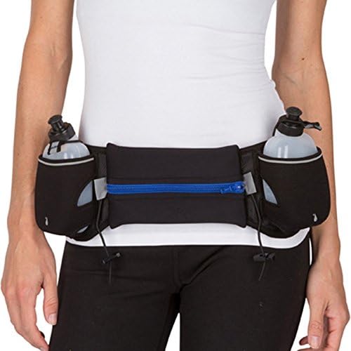 YIYU SUJIAO Hydration Belt for Running - The Best No-bounce Technology - With Storage Pocket to Fit Large Smartphones (Blue)