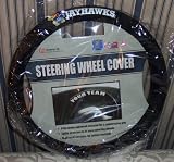 NCAA KANSAS JAYHAWKS Logo Crest STEERING WHEEL COVERS for Cars or Trucks