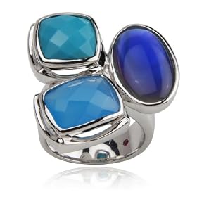 ELLE Sterling Silver Multi Stone Ring