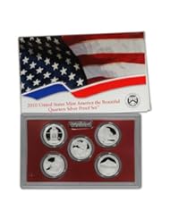 Coins: 2010 S US Mint Quarters Silver Proof Set
