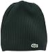 Lacoste Men's Men's Green Croc Ribbed Wool Knit Beanie