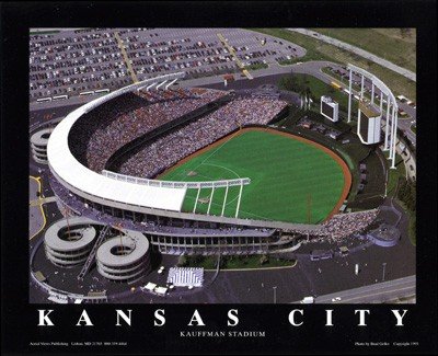 (22x28) Brad Geller Kansas City Royals Kauffman Stadium Sports Poster Print