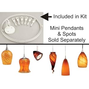 Milano - Line Voltage Flexible Monorail Track Lighting System Kit - White - B2768