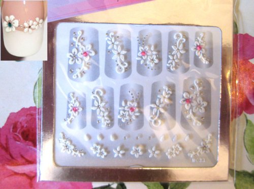 Flower Design 3D Nail Art Decal/Sticker