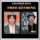 Ian Somerhalder Calendar 2012 + Free Ian Somerhalder Keyring