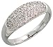 14 Karat Weissgold Fantasie Damen Diamanten Ring, mit 0.30 Karat Brilliantschliff Diamanten, (6.5mm) breit