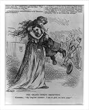 Historic Print (M): The Grand Duke's reception [Cartoon showing Columbia holding the Duke and saying to him,