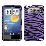 Metallic Purple Zebra Protector Case Phone Cover for HTC HD7 T-Mobile