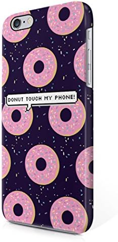 Donut Touch My Phone Pixel Bubble Donuts Pattern Tumblr Print Hard Plastic iPhone 6 Plus / iPhone 6S Plus Phone Case Cover