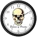 Pirate Skull - Pirate Theme Wall Clock by WatchBuddy Timepieces (Slate Blue Frame)