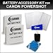 Clearmax 2 Pack Battery Kit For Canon PowerShot ELPH 310 HS ELPH 300 HS ELPH 100 HS Digital Camera Includes 2 Extended Replacement Batteries For Canon NB-4L + LCD Screen Protectors + 3pc Cleaning Kit
