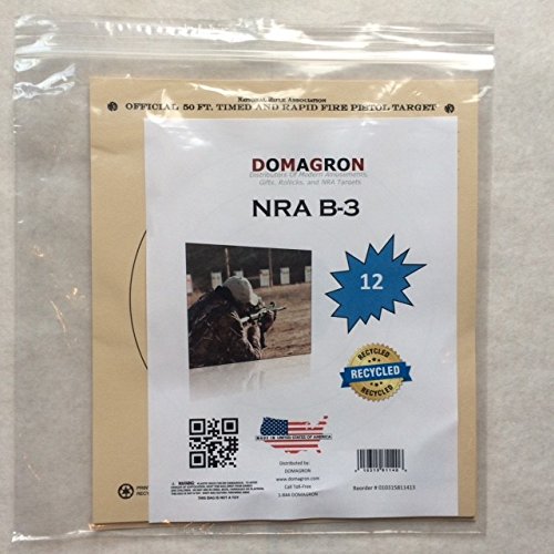 DOMAGRON 50 Foot Timed and Rapid Fire Pistol Target Official NRA Target B-3