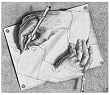 (22x26) M.C. Escher (Drawing Hands) Art Poster Print