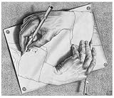 (22x26) M.C. Escher (Drawing Hands) Art Poster Print