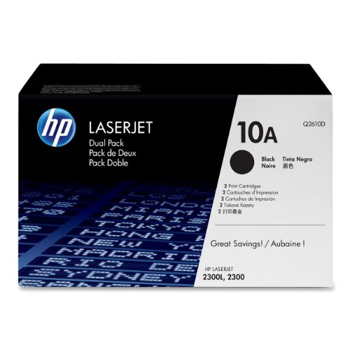 HP Q2610D Laserjet 10A Dual Pack (10A) Cartridge - Retail Packaging - Black On Sale
