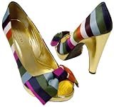 Coach Daisey Legacy Stripe Signature Pumps Shoes New
