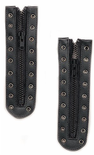 6195 Black GI Type Zipper Boot Lace Set