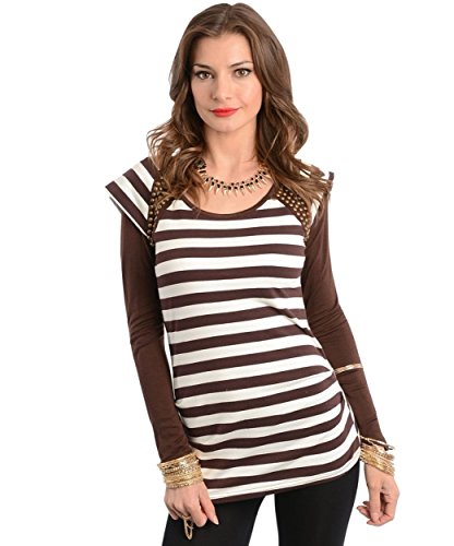 2LUV Women's Embellished Layered Stripe Knit Top
2LUV Women's Embellished Layered Stripe Knit Top