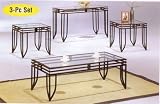 Matrix 3pc Coffee/end Table Set In Black Finish By Acme Furniture