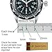 Tech Swiss 22mm Watch Band PU Waterproof Strap Adjustable Stainless Steel Deployment Buckle Black