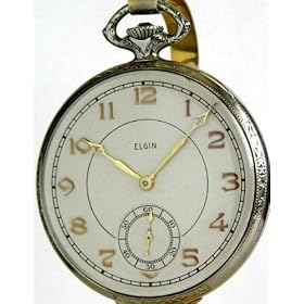 Click here to buy #AU12A Elgin GM Wheeler Antique Pocket Watch 12 Size Fancy Solid 14K Gold Case Circa 1922 by Elgin.