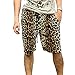 Zbrandy Men's Swag Leopard Shorts Knee Length Casual Shorts