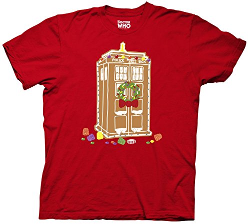 Doctor Who Holiday Gingerbread House Tardis Men's T-Shirt