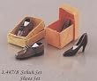 Reutter Porcelain Miniature Shoe Boxes and Shoes Set