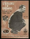 Football Game Program Cleveland Browns vs Pittsburgh Steelers 1957 Forbes Field