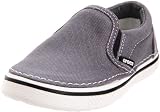Crocs Hover Canvas Slip-On Sneaker (Toddler/Little Kid/Big Kid),Charcoal/White,11 M US Little Kid
