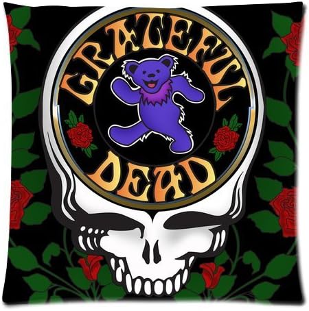 Rock Band the Grateful Dead Cartoon Logo Zippered Pillow Cases 18x18 (Two Sides)