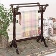 Blanket Rack with Traditional Style Design in Heirloom Cherry Finish