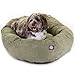 Majestic Pet 52 Inch Suede Calming Dog Bed Washable 52x35x11 (Inch) – Cozy Soft Round Donut Dog Bed with Spine Support for Dogs to Rest Their Head - Pet Bed X- Large – Sage