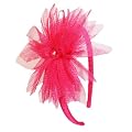 Girls Raspberry Tulle Puff Headband. Bijeaux Hair Accessories.