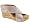 Lucky Women's Miller2 Ankle-Strap Sandal,Peach/Silver,7.5 M US