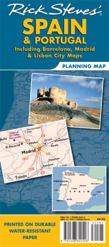 City Travel Guides Discounted  Books : Spain & Portugal Planning Map: Including Barcelona, Madrid & Lisbon City Maps