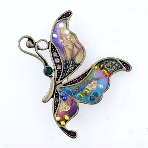 Fluttering Color Butterfly Brooch