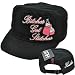 Stitch Visor
Hustler Brand Bitches Get Stitches Black Pink Fatigue Military Ripped Hat Cap