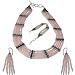 Silver Rosequartz Earrings and Necklace Mother's Day Gift Ideas (gnklcs388)