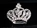 Glass Beads Silver Crystal Queen Crown Bridal Fancy Party Dress Brooch Fashion Jewellery